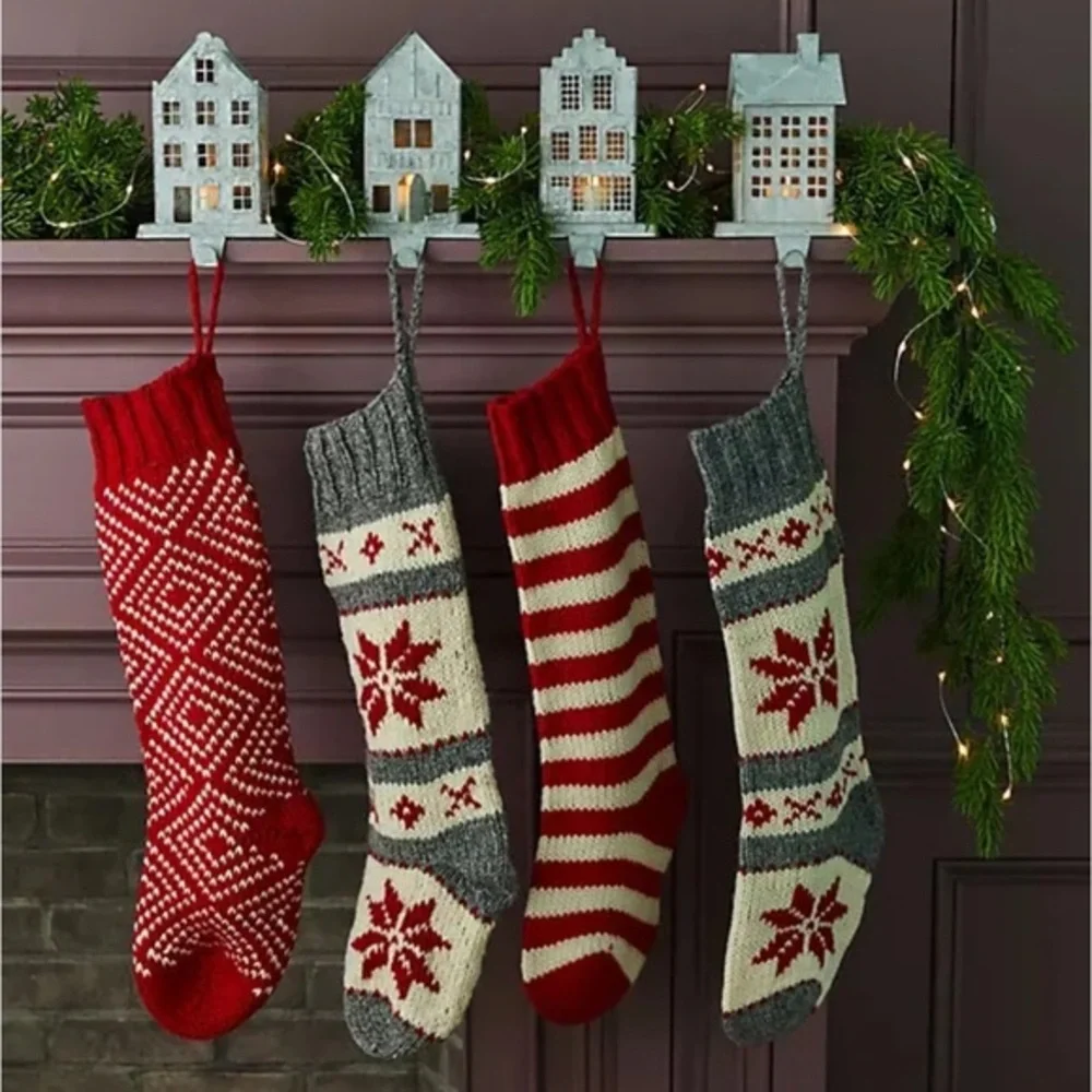 New🌟 Chunky Knit Stocking-Terrain-Gray